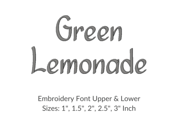 Review: Green Lemonade Font Embroidery Design